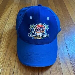 Miller Lite Super Party 2007 Cap Hat Super Bowl Miami